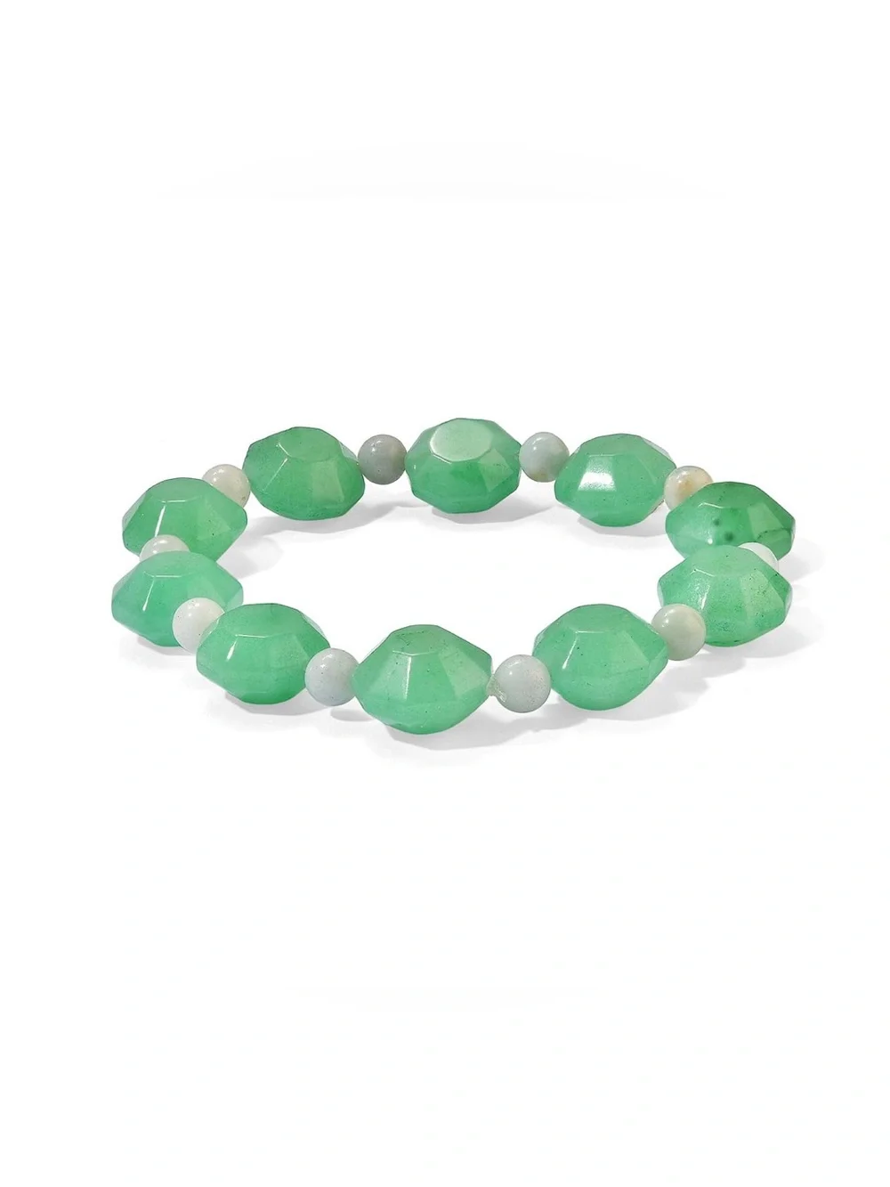 Green Adventurine and Amazonite  Beaded Stretch Bracelet